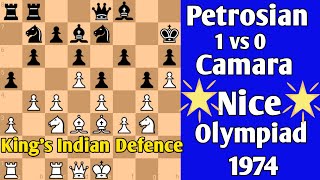 Tigran V Petrosian vs Helder Camara  Nice Olympiad chess [upl. by Shandie101]