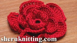 Crochet Rose Flower [upl. by Monteith]