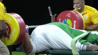 Powerlifting  ORJI Josephine breaks the world record  Women’s 86kg  Rio 2016 Paralympic Games [upl. by Yensehc]