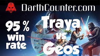 Traya vs GBA Geos SWGOH [upl. by Rosenblum]