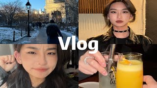 NYU Vlog｜跟我过一天｜情人节怎么还要打工啊！！｜Yifan [upl. by Lorant245]