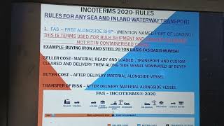 Practical Training7 Brief explanation of Incoterm  ExWorksFCAFAS and FOB [upl. by Rizas]