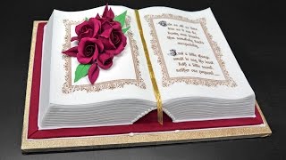 How to Make a 3D Book Cake [upl. by Hoseia692]