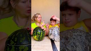 Watermelon Challenge 🤣 funny svetkonfetkashorts tiktok humor shorts comedy viral [upl. by Nelaf]