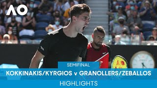 KokkinakisKyrgios v GranollersZeballos Highlights SF  Australian Open 2022 [upl. by Art539]