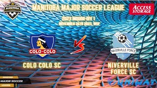 November 26th Div 1 WSF Colo Colo SC vs Niverville Force SC [upl. by Selrhc]