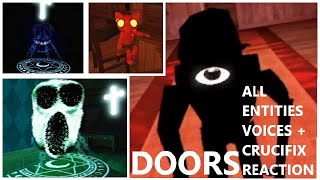 DOORS All Entities Voices  Crucifix Reaction [upl. by Ahsaeit]