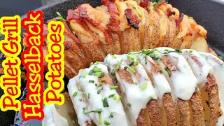 How to make hasselback potatoes on a pellet grill [upl. by Milicent]