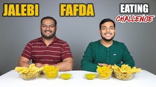 JALEBI amp FAFDA EATING CHALLENGE  Jalebi And Fafda Eating Competition  Food Challenge [upl. by Nannaihr240]