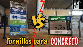 🇺🇸Tapcon 🆚 Spax Ra 🇩🇪  Tornillos para concreto SIN usar TAQUETEtarugo😱 [upl. by Adnovahs]