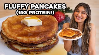 Fluffy Pancakes Just 4 Ingredients I Low Carb I Gluten Free [upl. by Kosse574]