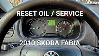 20102014 Škoda Fabia  Roomster  How to reset oil service  inspection  kasowanie inspekcji oleju [upl. by Marolda265]