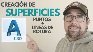 CREACIÓN de SUPERFICIES en CIVIL 3D con PUNTOS SINGULARESLINEAS DE ROTURA  TOPOGRAFÍA FRANK NUÑEZ [upl. by Ahsirk600]