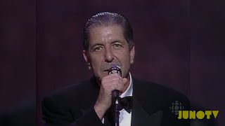 Leonard Cohen Inducted Into The Canadian Music Hall of Fame  JUNO TVs Vintage Vids [upl. by Errised901]