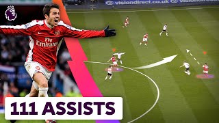 Cesc Fabregas All 111 Assists from a Premier League Legend [upl. by Merfe]