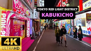 TOKYO JAPAN 🇯🇵 4K Night Walk in Tokyo Red Light District — Shinjuku KABUKICHO [upl. by Aggy]