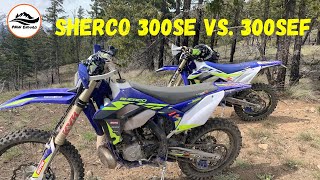 Sherco 300SE vs 300SEF  Back To Back On Mountain Single Track [upl. by Sregor]