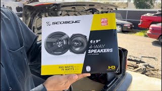 Walmart Scosche 6x9 Speakers Review and Unboxing [upl. by Eynttirb]