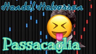 【Handel Halvorsen】 Passacaglia 歩く通り Piano tutorial [upl. by Emsmus578]