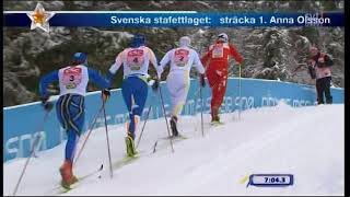 Charlotte Kalla  Beitostölen 2009  stafett 4x5 km hela loppet [upl. by Mikahs]