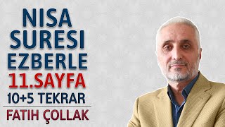 Nisa suresi 11sayfa ezberle 10 tekrar Fatih Çollak 15dönüş 5sayfa Kuranı Kerim 86sayfa [upl. by Hauge]