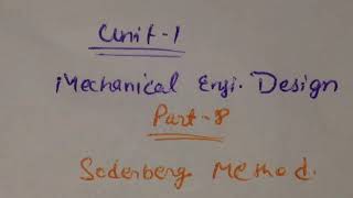 Soderberg methodpart8unit1MD1 [upl. by Aikrehs]