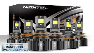 NightEye Auto Lighting A315S4 2PCS Car LED Headlight Bulb 15000LMPAIR LED Front Review [upl. by Ettore696]