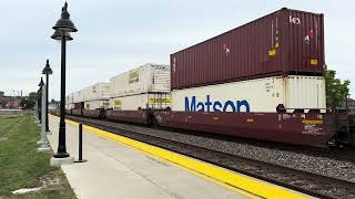 Westbound QLPCLAC Quality Intermodal with BNSF 5360 FXE 4631 BNSF 3955 and 4695 [upl. by Krystle56]