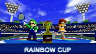 Mario Tennis N64 Luigi Doubles Rainbow Cup ALL THE MARIOS 7444 [upl. by Dao]