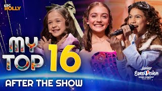 Junior Eurovision 2023  My Top 16  AFTER THE SHOW [upl. by Saixela947]