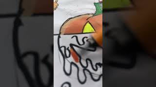 Drawing a hallowing pumpkin part 3 shorts🎃 [upl. by Mcnully]