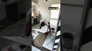 ओर सुन😉 Tiles wala hi kahte hai 🔥shortsvideo floor install hardwork rafique bhai tiles wala [upl. by Einohtna]