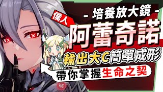 【原神研究室】阿蕾奇諾❌培養放大鏡▸愚人眾『僕人』登場！掌握生命之契，輕鬆享受傷害爆炸！父親來造福缺火C的孩子們！機制解析聖遺物武器命座畢業面板 ▹璐洛洛◃ [upl. by Butterworth868]