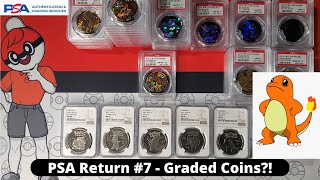 PSA Graded Pokemon Coin Return with Charizard and Blastoise  NGC 66 Niue Coin Set [upl. by Annelise941]