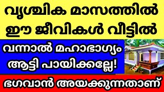 വൃശ്ചിക മാസത്തിൽ ഈ ജീവികൾ വീട്ടിൽ വന്നാൽ ആട്ടി പായിക്കല്ലേ മഹാഭാഗ്യവുമായി ഭഗവാൻ അയക്കുന്നത് [upl. by Aneerehs]