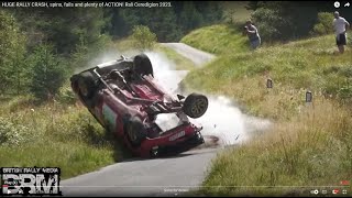 HUGE RALLY CRASH spins fails and plenty of ACTION Rali Ceredigion 2023 [upl. by Tania]