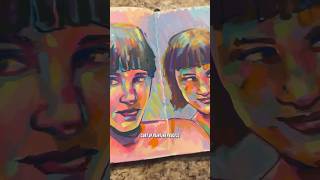 Painting Vibrant Portraits w Arrtx Paint Markers shorts art [upl. by Ttegirb]