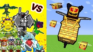 Queen Bee Vs Mowzies Mobs in Minecraft [upl. by Mckay552]