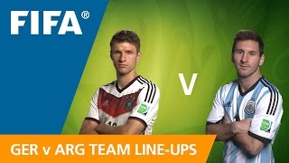 Germany v Argentina  Team Lineups EXCLUSIVE [upl. by Hsiri]