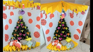 Paper Christmas Tree Diorama  Miniature Christmas Tree Installation Art [upl. by Springer201]