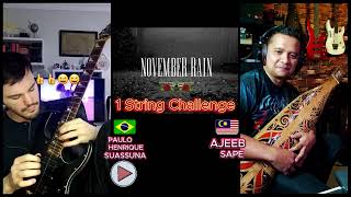 November Rain  Guns N Roses  1 String Challenge  Ajeeb Sape amp PH Suassuna [upl. by Rossen]