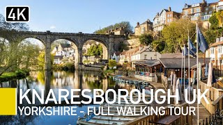 Beautiful Knaresborough Town Viaduct and Castle Yorkshire UK  4K English countryside Walk [upl. by Assin629]