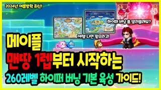 메이플 2024년 여름방학 🌊뉴비들을 위한 🧙‍♂️1렙 맨땅부터 시작하는🔥 260레벨 하이퍼 버닝 ✍기본 육성 가이드하이퍼 버닝 아이템 버닝 6차 이후까지🚀 [upl. by Victorine70]