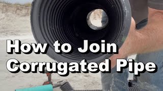 How to Join Corrugated Pipe  Easy DIY amp Hurricane Awareness [upl. by Mandy]