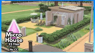 Sims 4 Modern Micro House  32 Tiles  speed build  no cc [upl. by Atarman297]