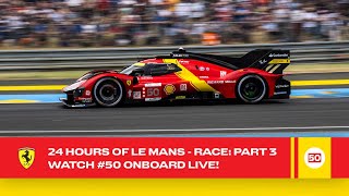 Ferrari Hypercar  Onboard the 50 LIVE Race Action at 24 Hours of Le Mans 2023  FIA WEC [upl. by Sale360]