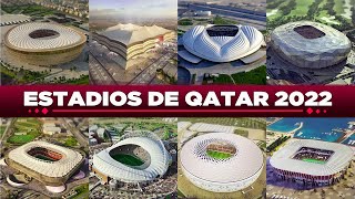 Los ESPECTACULARES Estadios del Mundial QATAR 2022 🏟️🇶🇦  Capacidad y Fixture por estadio [upl. by Holna]