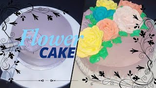 Flower Cake designs 😍 for everyone cakedecoratingtutorialscakelover cakeinspiration cakedecorat [upl. by Ebocaj753]