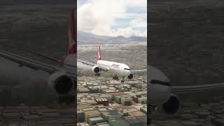 Hard Landing Qantas Air Boeing 777 at La Aurora Airport shorts [upl. by Boyden]