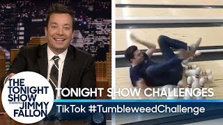 Tonight Show Challenges TikTok TumbleweedChallenge [upl. by Turmel]